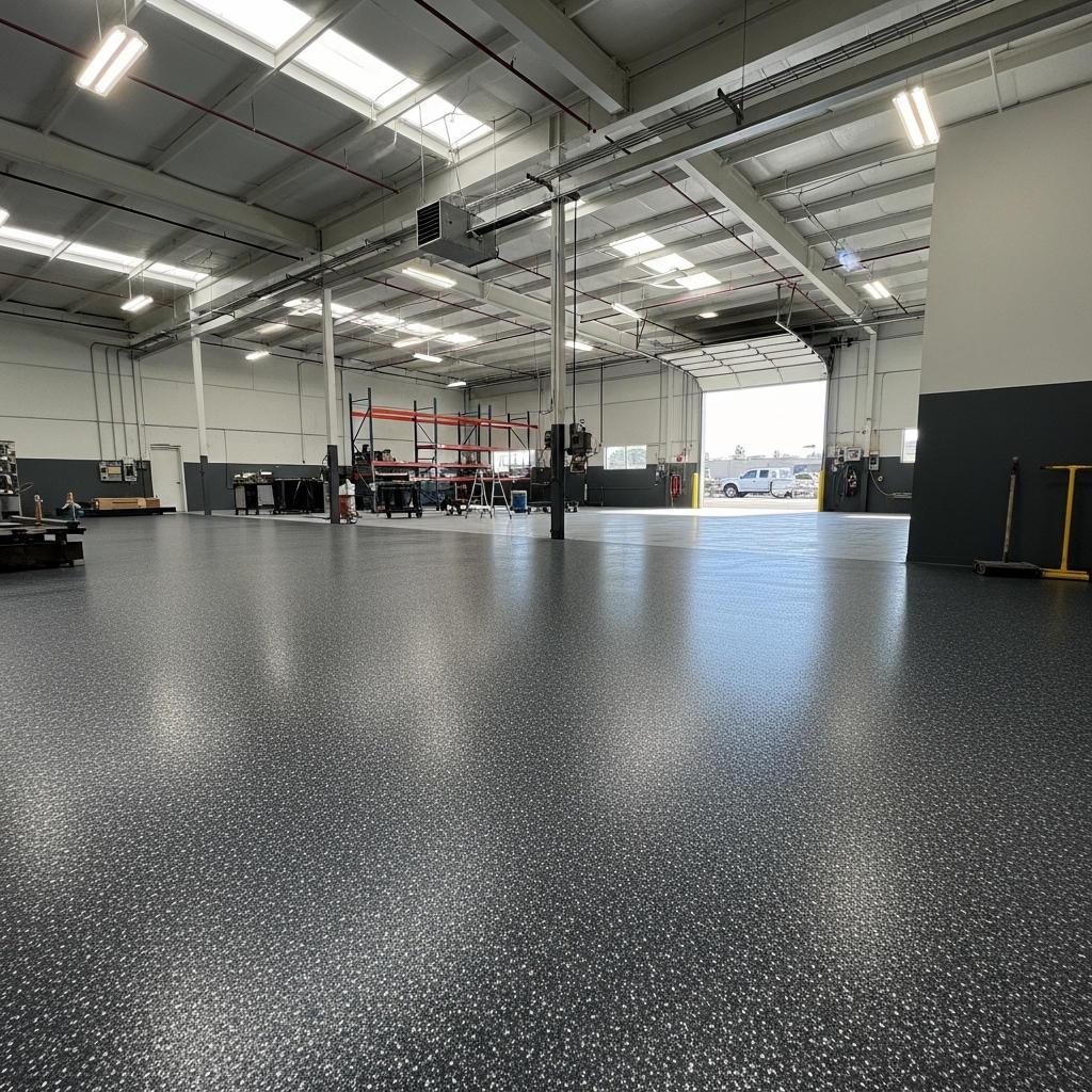 Commercial showroom floor installation